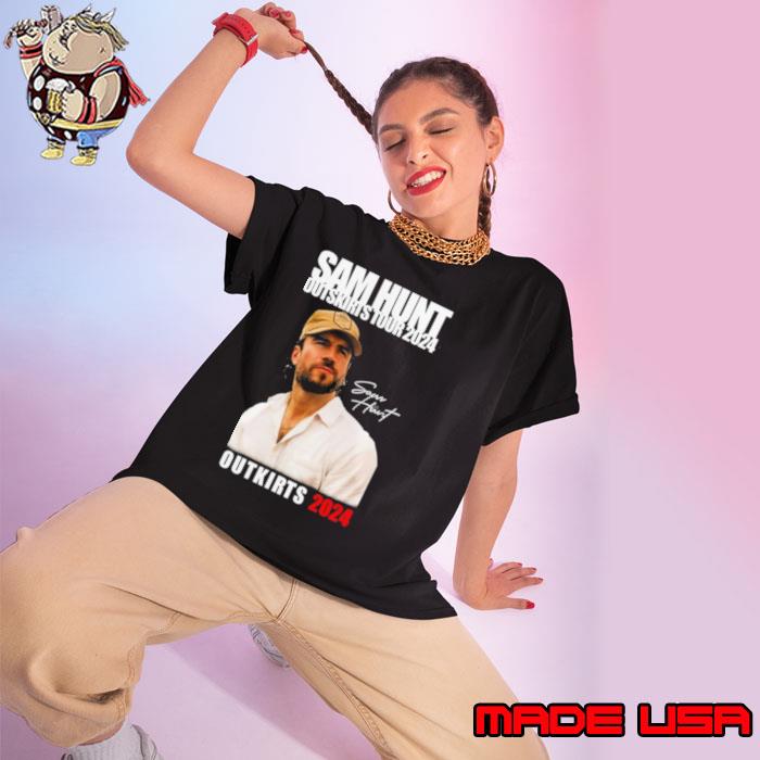 Sam Hunt Outskirts Tour 2024 With Brett Young & Lily Rose Shirt Ladies tee