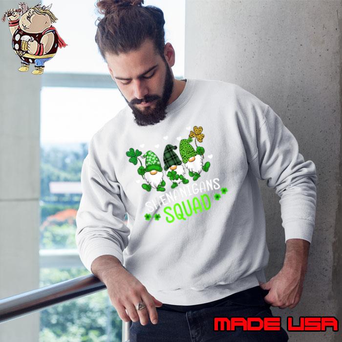 Shenanigans Squad St Patricks Day Gnomes Green Proud Irish Shirt Sweatshirt