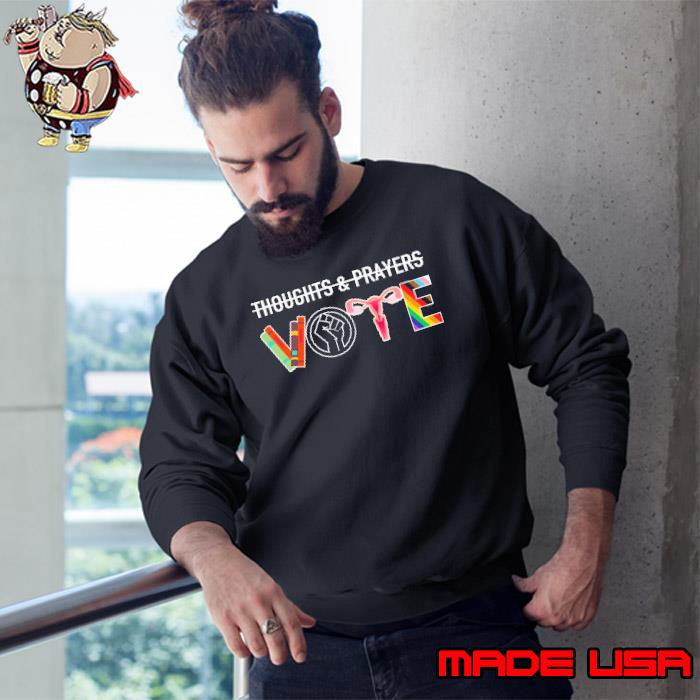 Thoughts and prayers vote books uterus lgbt s Sweatshirt