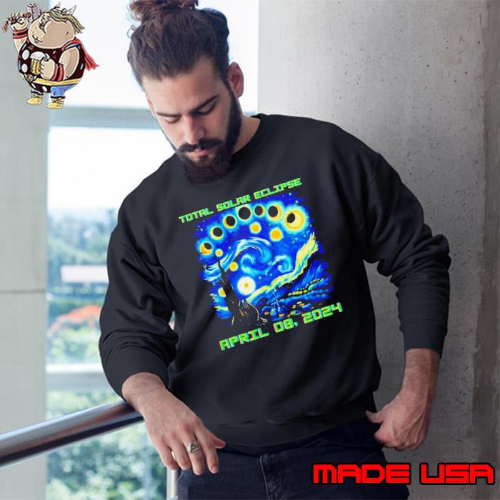 Total solar eclipse starry night April 08 2024 s Sweatshirt