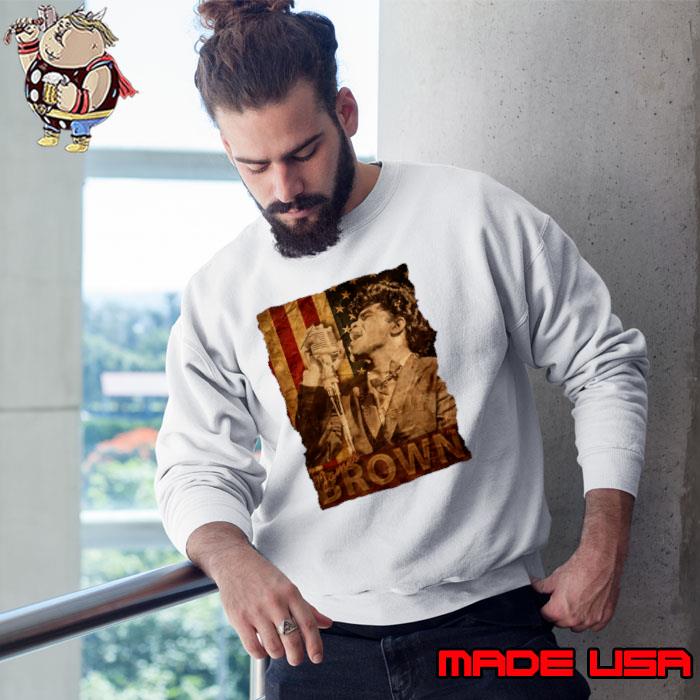 USA Flag James Brown American singer, dancer and musician T-Shirt Sweatshirt