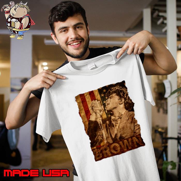 USA Flag James Brown American singer, dancer and musician T-Shirt Unisex