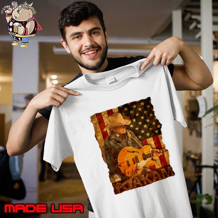 USA Flag with Dwight Yoakam American country singer-songwriter T-Shirt Unisex