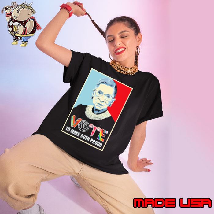 Vote to make ruth proud lgbt uterus feminist s Ladies tee