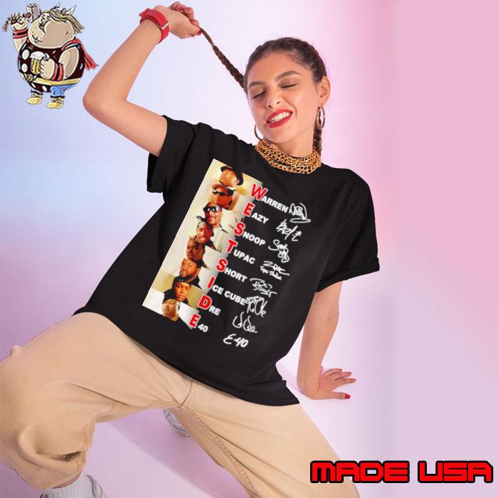 Warren Eazy Snoop Tupac Short Ice Cube Dre E40 Shirt Ladies tee