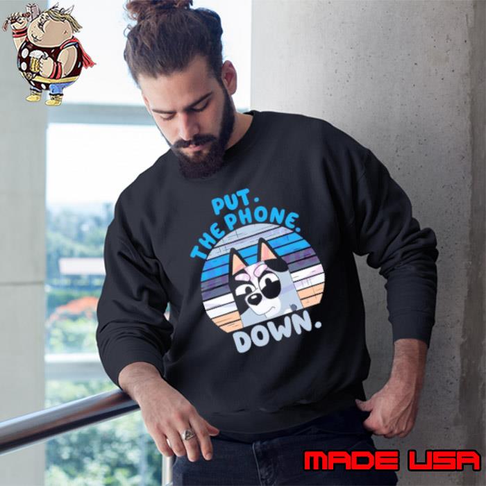 Bluey Put The Phone Down Skyline shirt