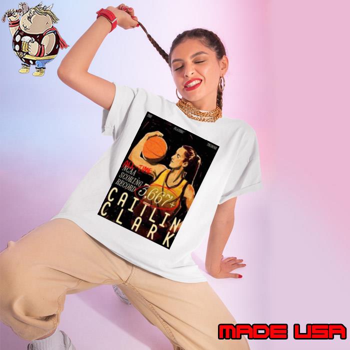 Caitlin Clark Achieve 3,667 Points And Counting For The All time Ncaa Scoring Leader s Ladies tee