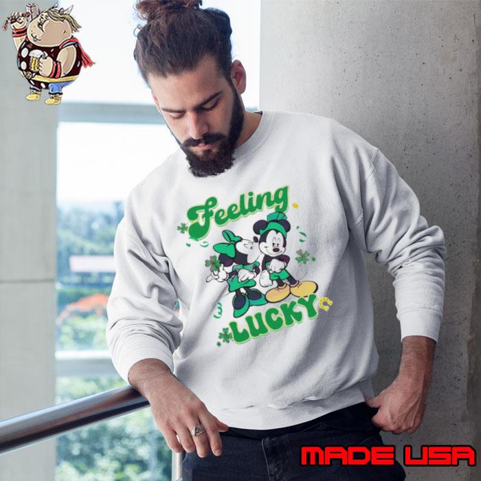 Cute feeling lucky Mickey minnie couple s Sweatshirt