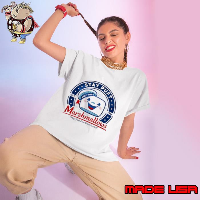 Distressed texture Stay puft marshmallows - Ghostbusters T-Shirt Ladies tee