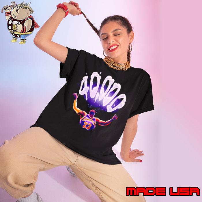 Lebron James The First NBA Player 40,000 Career Points s Ladies tee