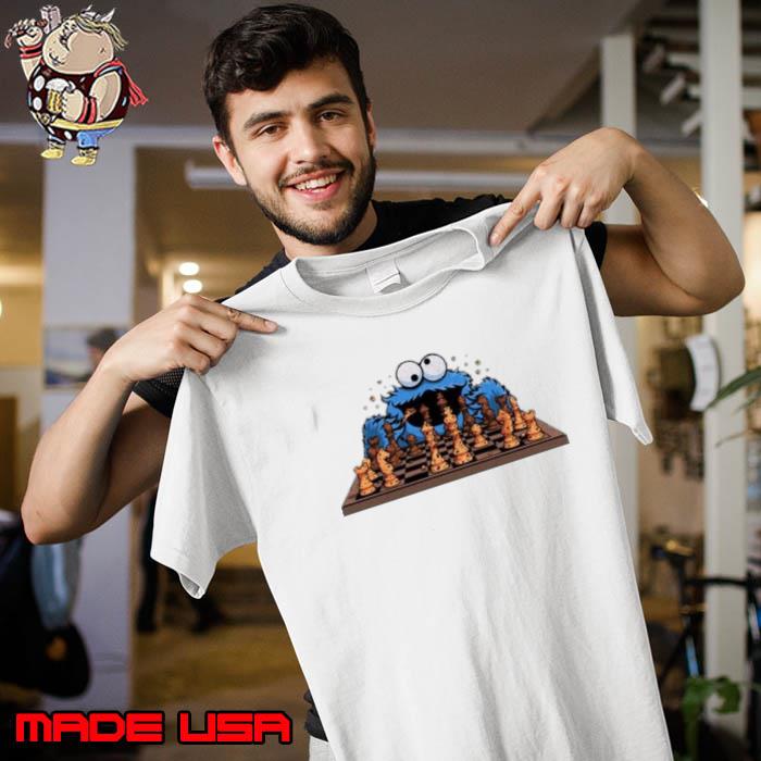 Nice cookie Monster Muppet Eating Chess Cookie shirt