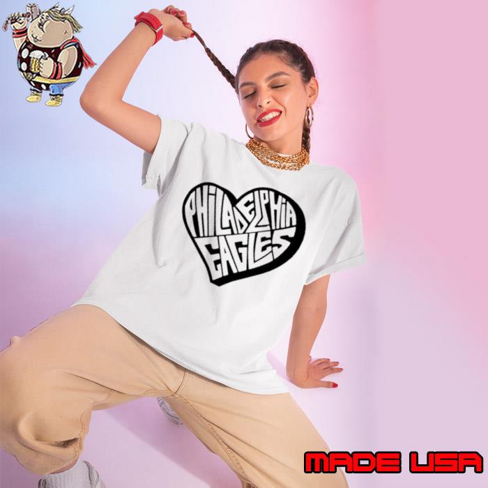 Nice philadelphia Eagles Football Heart s Ladies tee