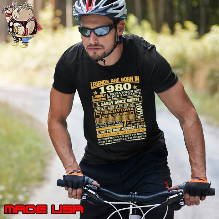 Official legends Are Born In 1980 say the most accurate facts master of walking away shirt