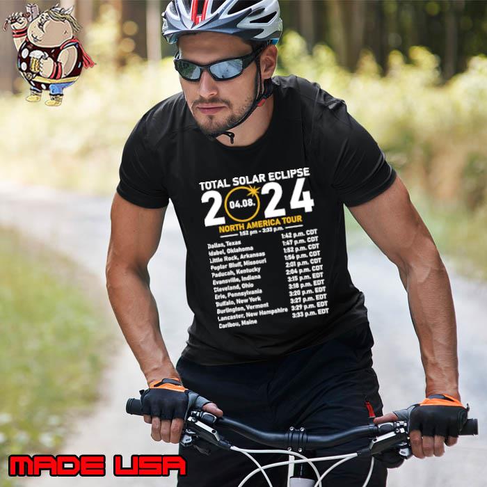 Original total Solar Eclipse 2024 North America Tour State Totality T-Shirt Unisex