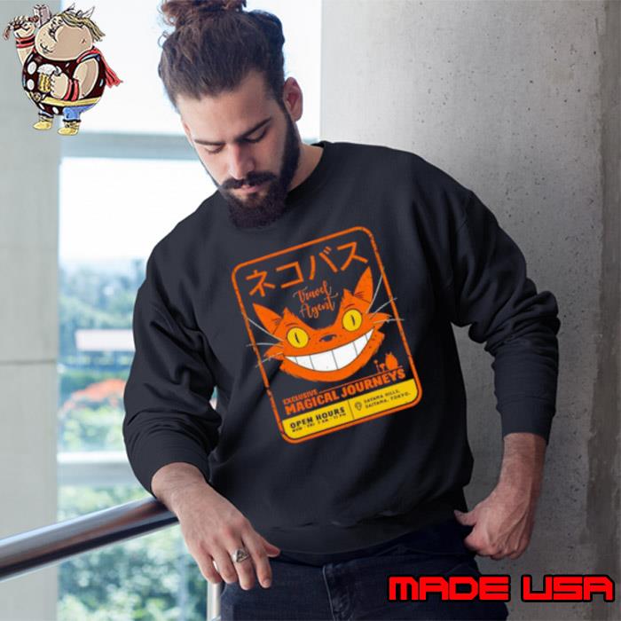 Original travel agent for exclusive magical journeys Nekobasu aka Catbus from My Neighbor Totoro s Sweatshirt
