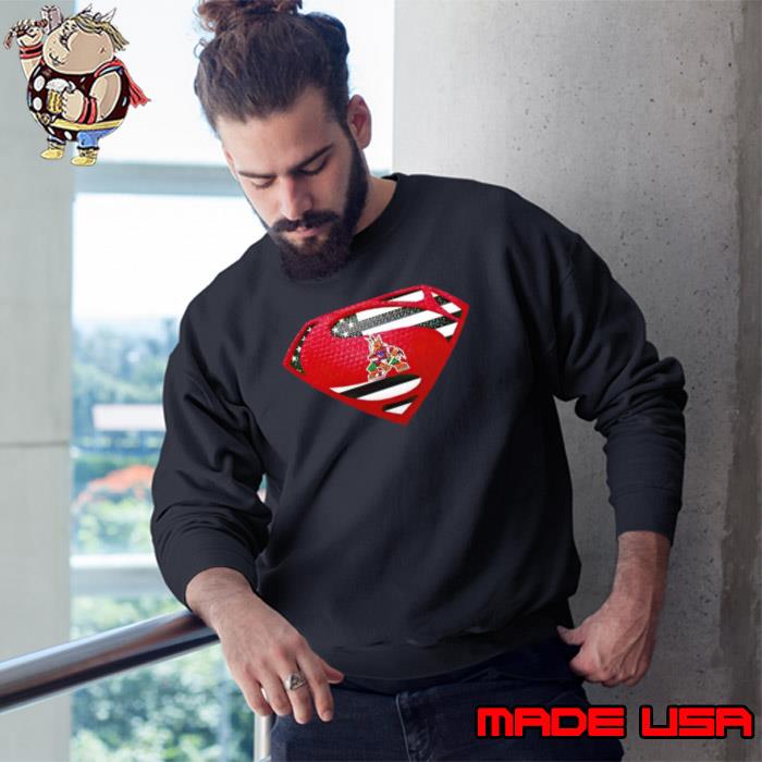 USA Flag Inside Arizona Coyotes Superman s Sweatshirt