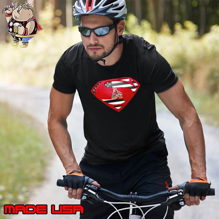 USA Flag Inside Arizona Coyotes Superman s Unisex