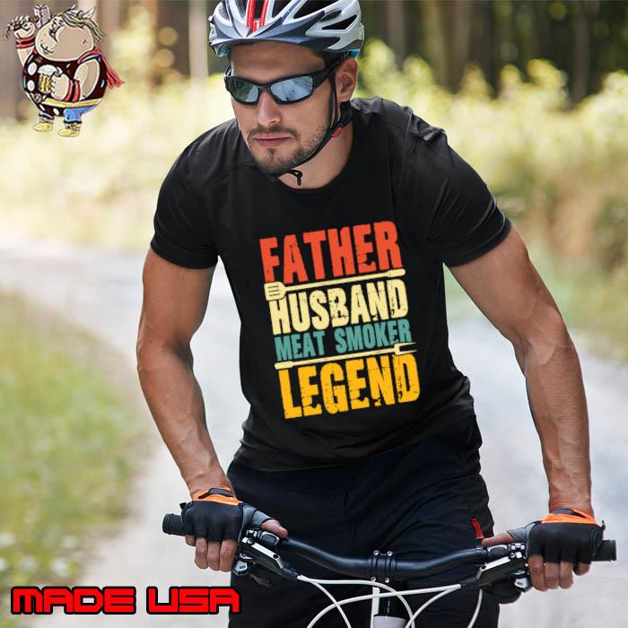 Father Husband Meat Smoker Legend Retro BBQ T-Shirt Unisex
