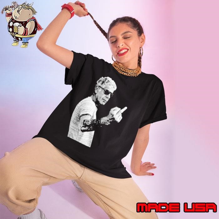 Anthony Bourdain Legend American celebrity chef Middle Finger Ladies tee