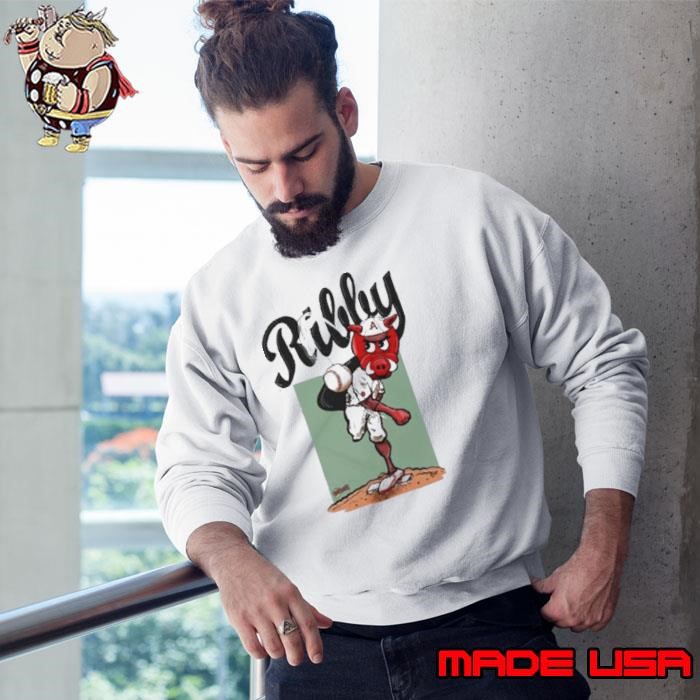 Arkansas HogToons Throwing Ribby Raglan Sweatshirt
