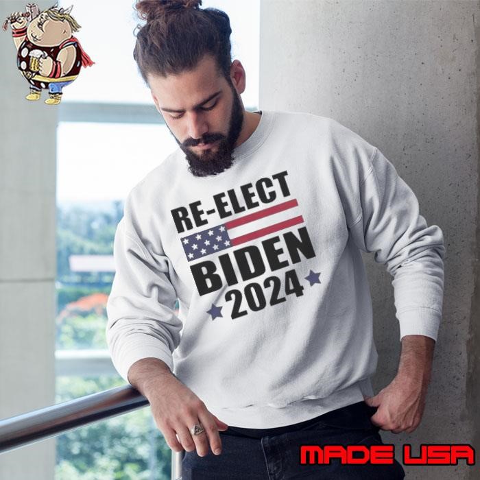 Awesome Re elect Biden American Flag Pro Biden 2024 Election Sweatshirt