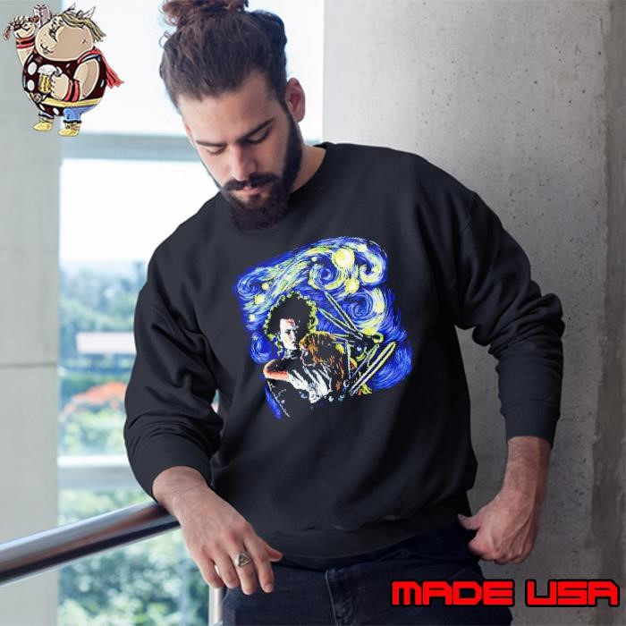 Awesome Starry Scissorhands Edward Scissorhands Van Gogh’s Starry Night Sweatshirt