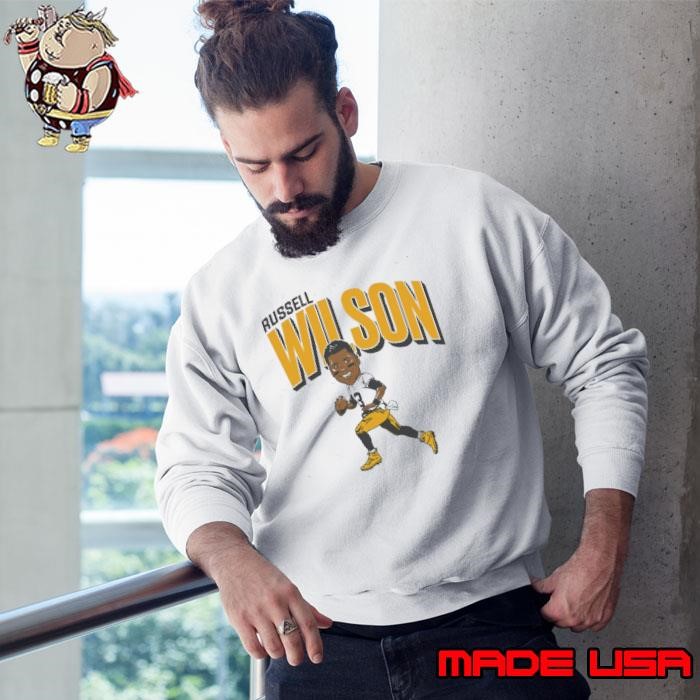 Best Russell Wilson American football quarterback for Pittsburgh Steelers Caricature Sweatshirt