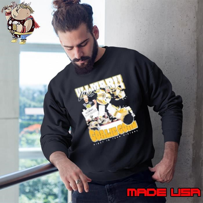 Boston Bruins Linus Ullmark Goalie Goal First In Team History Sweatshirt