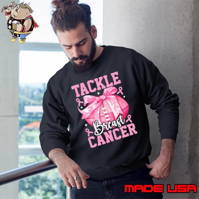 Breast Cancer Awareness Tackle Football Pink Ribbon Sweatshirt
