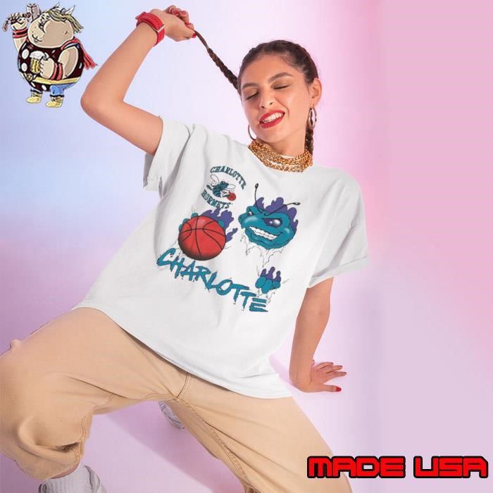 Charlotte Hornets 90s Vintage Basketball Ladies tee