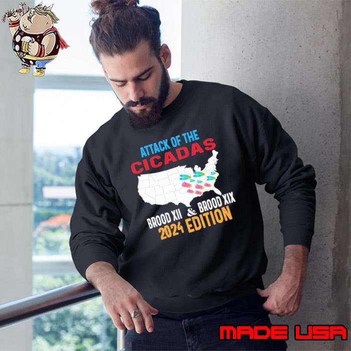 Cicada Map 2024 Attack Of The Cicada Edition Sweatshirt