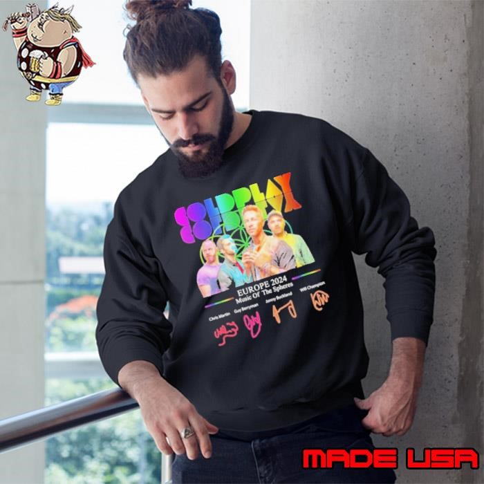 Europe Tour 2024 Coldplay Music Of The Spheres Signatures Sweatshirt