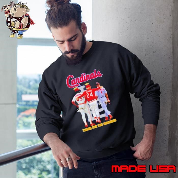Funny St Louis Cardinals Gibson Herzog And O. Smith Thank You For The Memories Signatures Sweatshirt