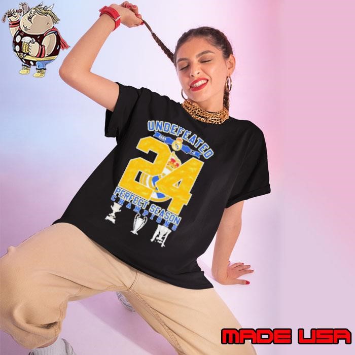 Funny Undefeated Real Madrid 2024 Perfect Season Champions Ladies tee