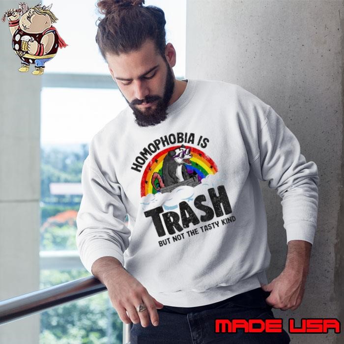 Homophobia Is Trash Opossum Rainbow Flag Gay Pride Lgbt Sweatshirt