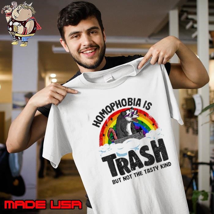 Homophobia Is Trash Opossum Rainbow Flag Gay Pride Lgbt Unisex