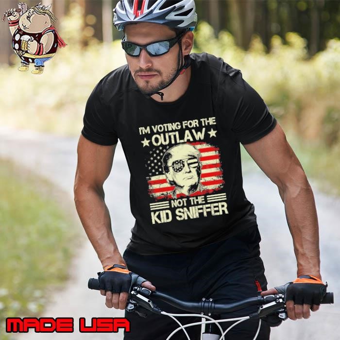 I'm Voting For The Outlaw Not The Kid Sniffer Usa Flag Unisex
