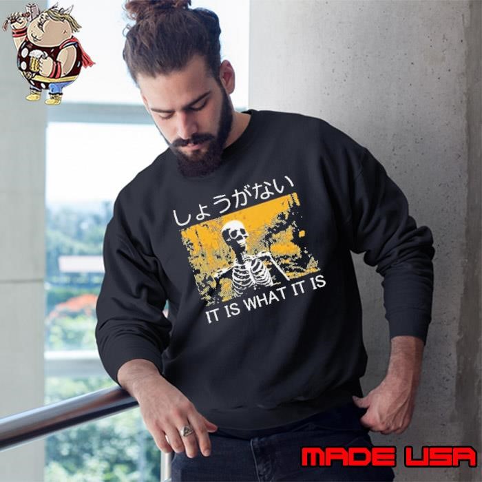 It Is What It Is Skeleton Washed Sweatshirt