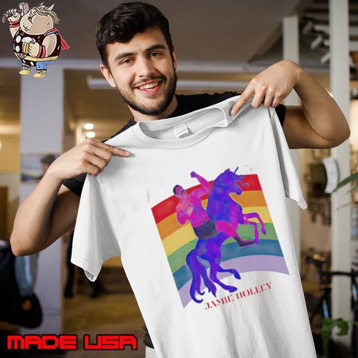 Jamie Holley riding horse rainbow pride Unisex