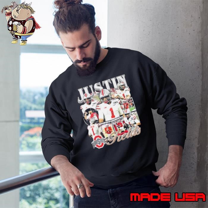 Justin Fields American football quarterback for the Pittsburgh Steelers College Vintage Sweatshirt