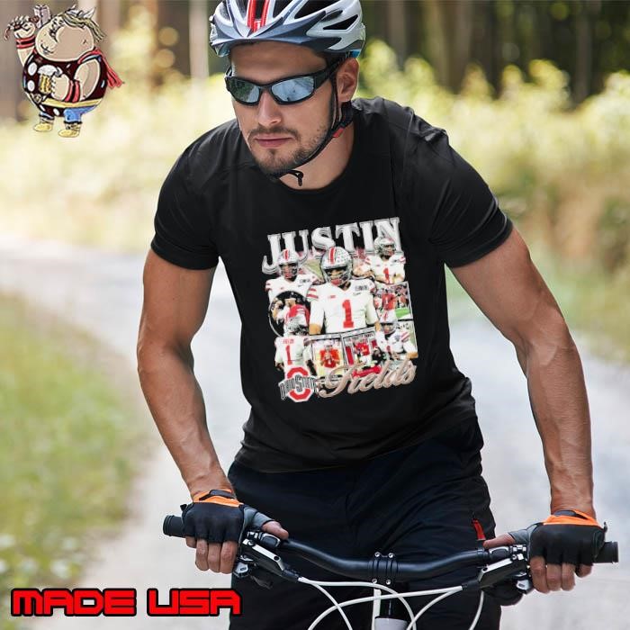 Justin Fields American football quarterback for the Pittsburgh Steelers College Vintage Unisex