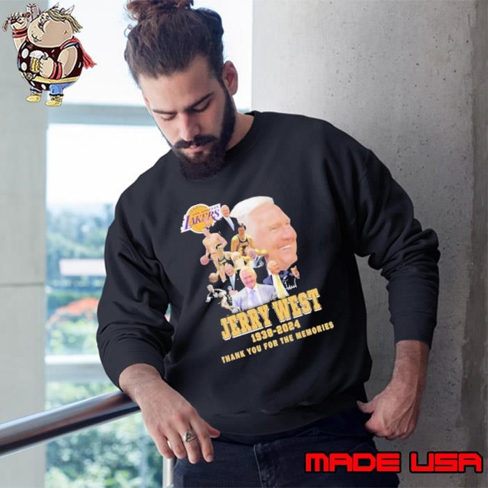 Los Angeles Lakers Jerry West 1938-2024 Thank You For The Memories Sweatshirt
