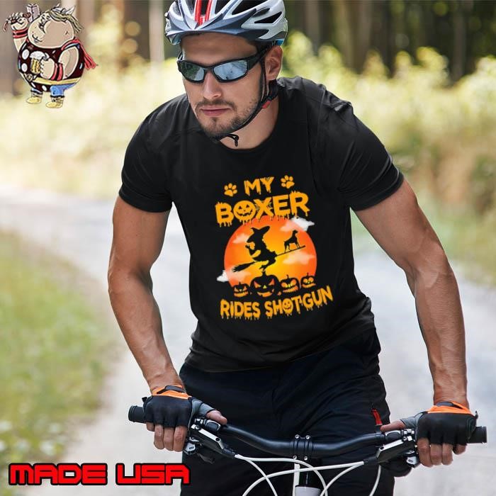 My Boxer Rides Shotgun Halloween Witch Pumpkin Unisex
