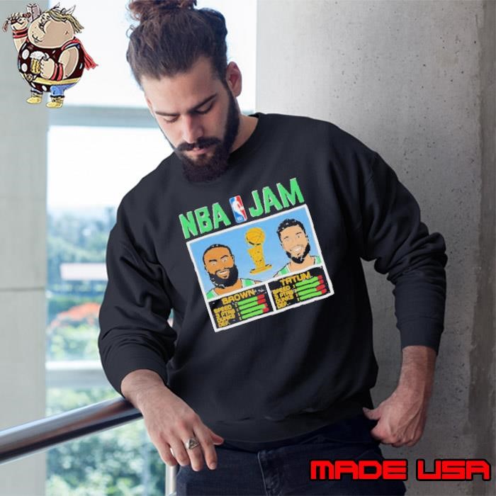 Nice NBA Jam Jayson Tatum and Jaylen Brown Boston Celtics 2024 Finals Champions Sweatshirt