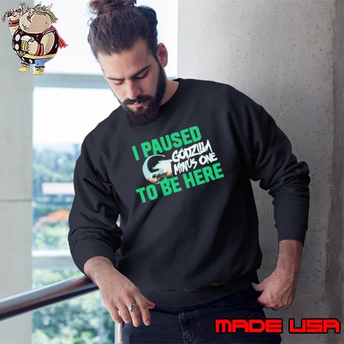 Nikola Jokić Wearing I Paused Godzilla Minus One To Be Here Sweatshirt