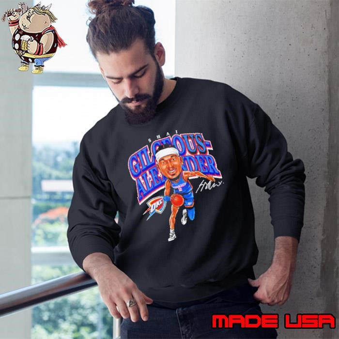 Oklahoma City Thunder Shai Gilgeous-Alexander cartoon Sweatshirt