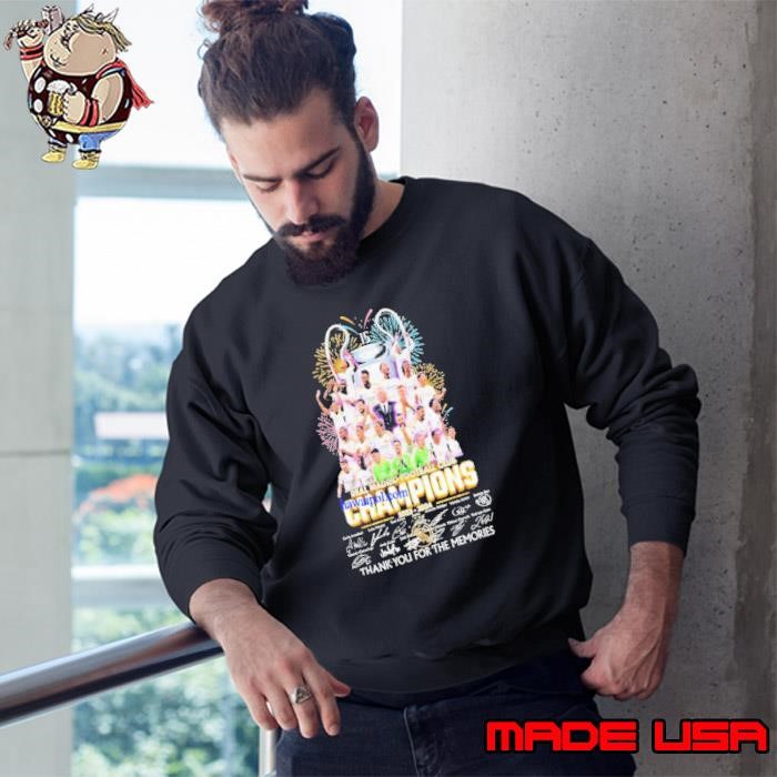 Real Madrid Football Club Champions 2023-2024 Thank You For The Memories Signatures Sweatshirt