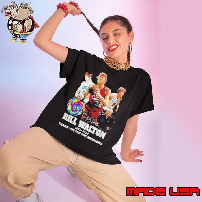 Rip Bill Walton 1952-2024 Thank You For The Memories Signature Ladies tee