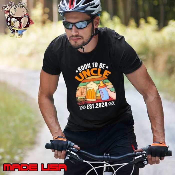 Soon To Be Uncle Again 2024 Beer MIlk Pregnancy Announcement Dad Vintage Unisex