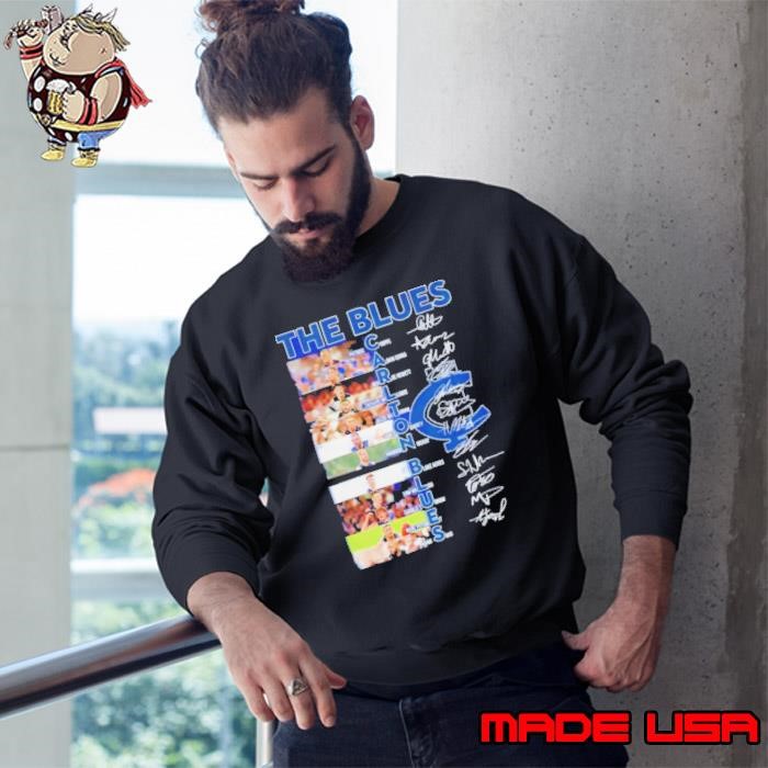 The Blues AFL Carlton Football club all team signatures Sweatshirt